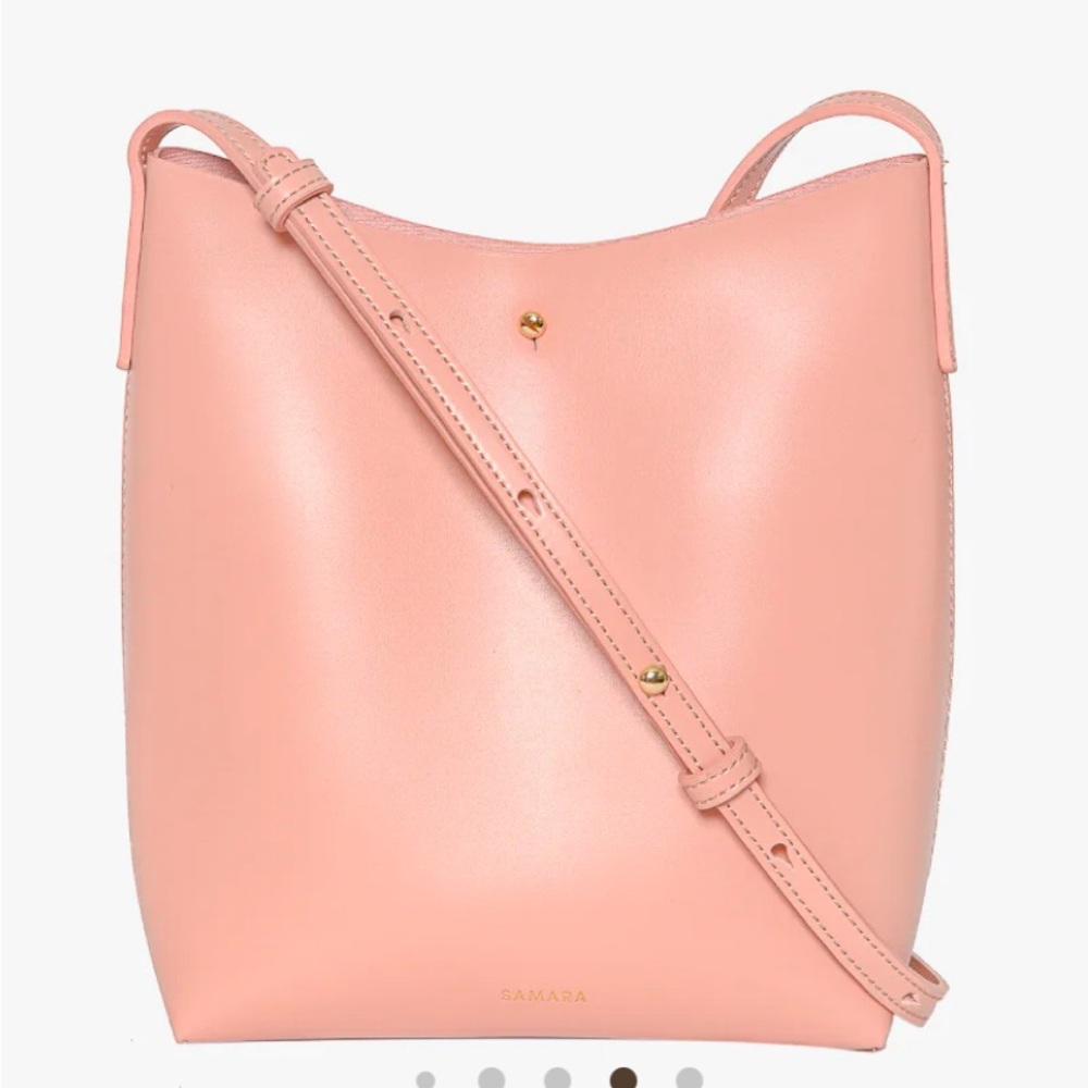 Samara Vegan Leather Shoulder Bag. Pink. New